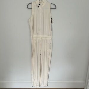 Athleta Allyson Felix Sleeveless Cream Jumpsuit Sz M